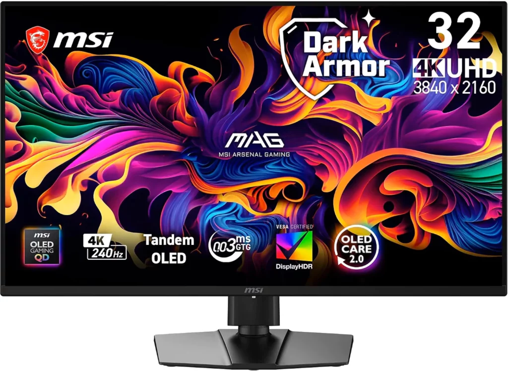 Quel écran 4K OLED 32 pouces choisir en 2026 ? 32 choix guide selection ecran 4K OLED premium gaming best top 2026 noixdecitron MSI Tandem 321UP X24 TrueBlack 500 jack